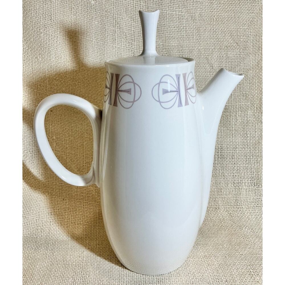 Vintage FRANCISCAN mod mid century MERRY GO ROUND retro minimalist coffee pot